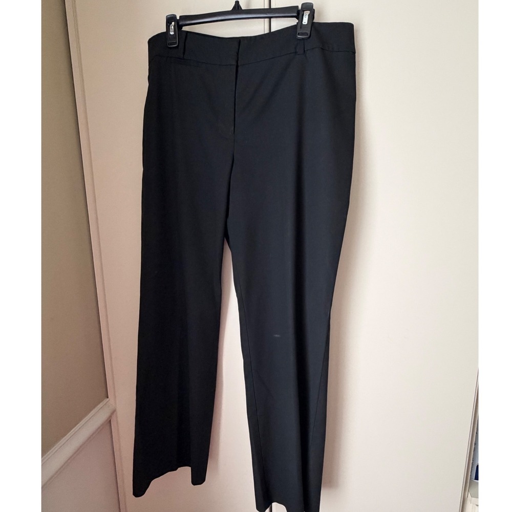 Y2K Ann Taylor Signature Black Wide-Leg Dress Pants Trousers Size 14